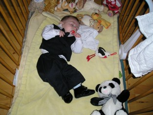 So m�de bin ich nach den Tauffeierlichkeiten